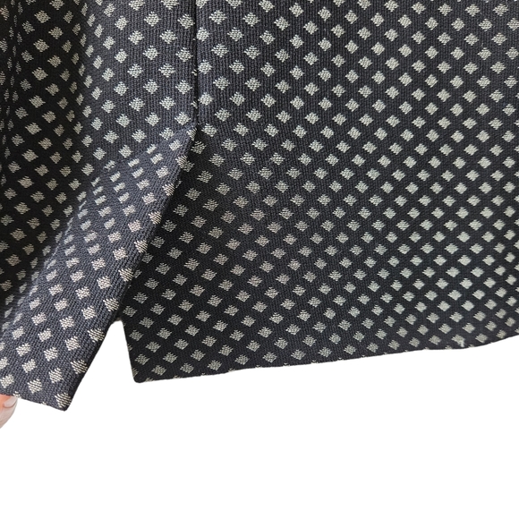 Joseph Janard vintage wool blend skirt suit navy-black silver long jacket sz. 10 - Picture 11 of 16